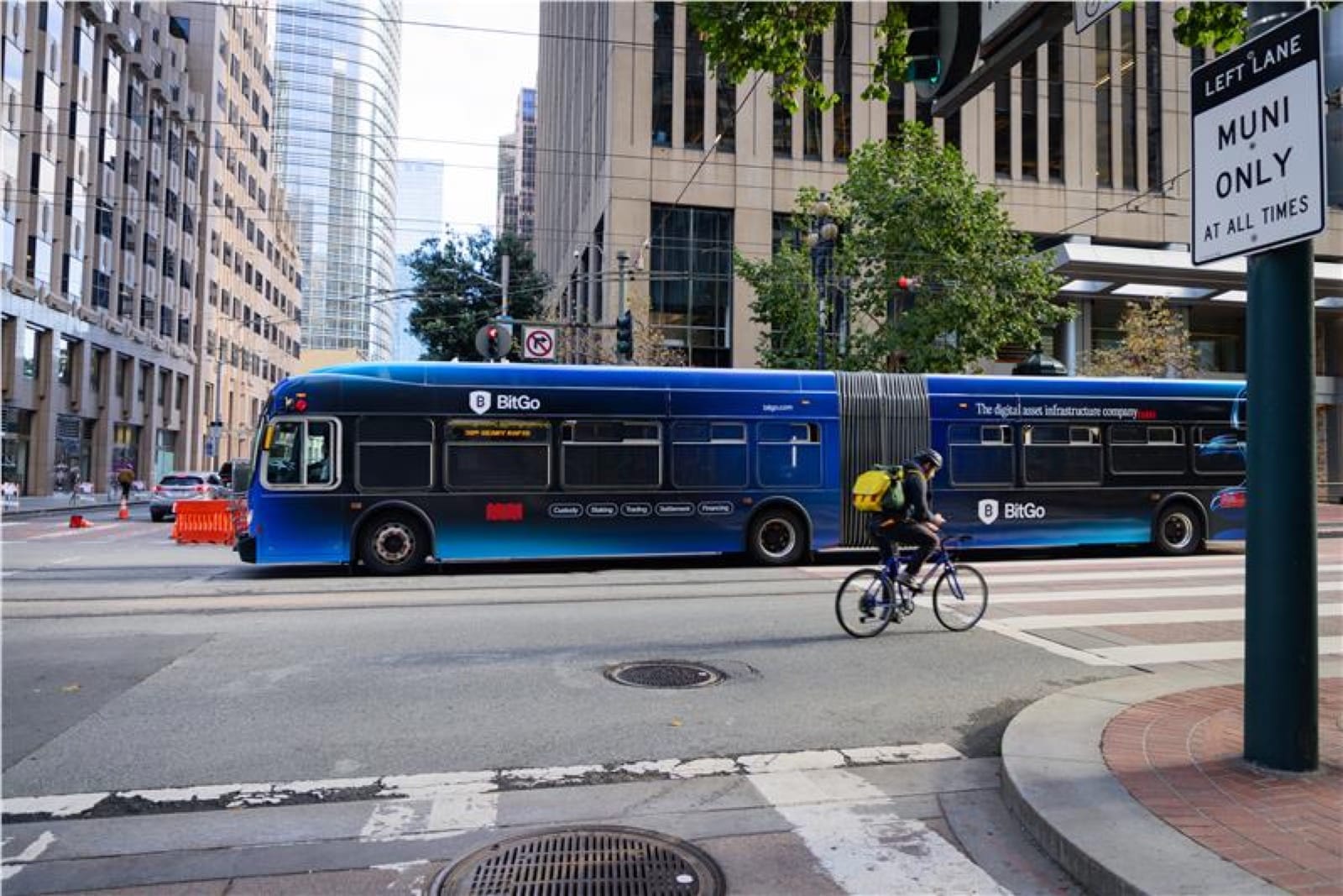 BitGo campaign on a San Francisco bus