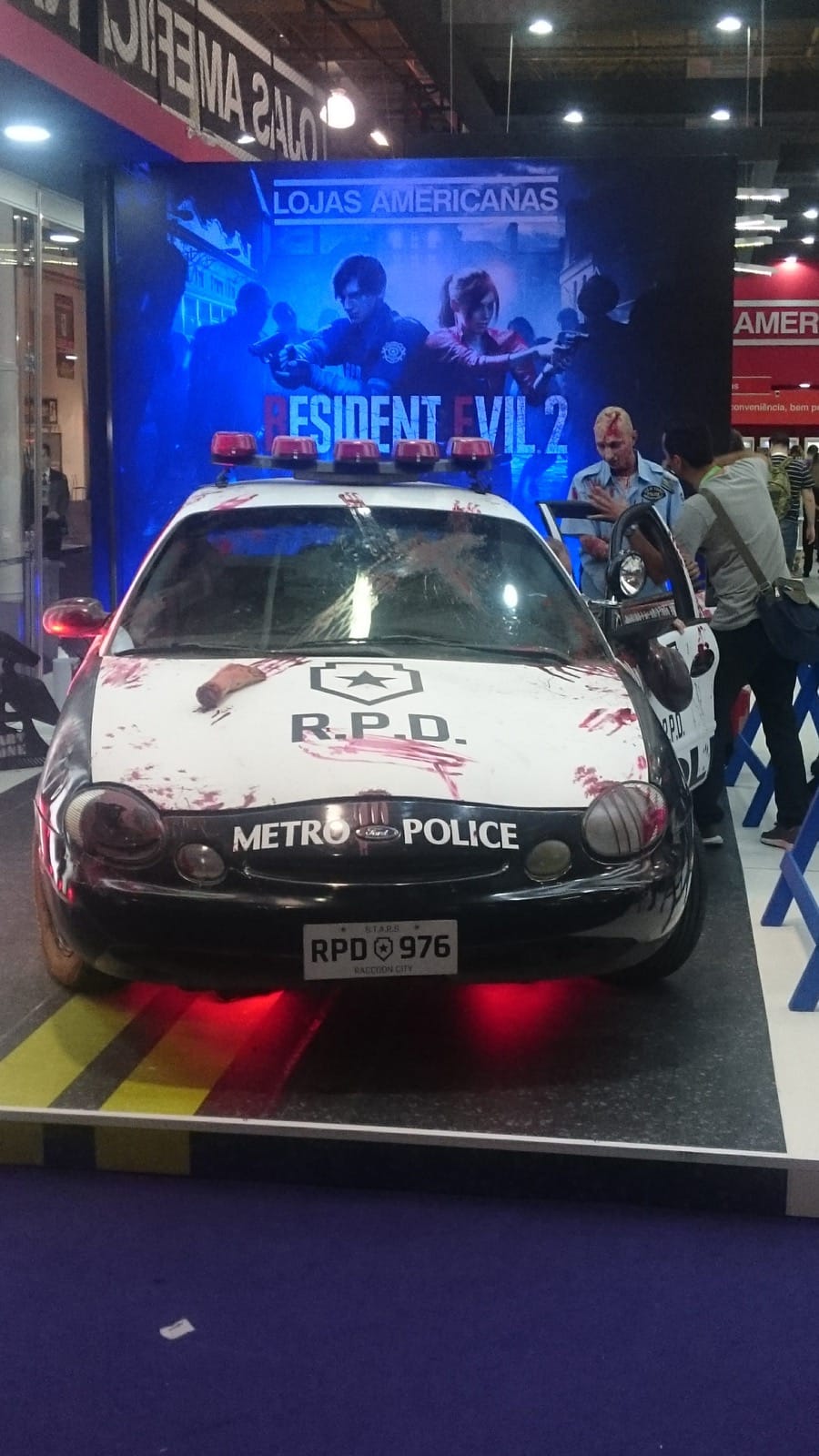 Raccoon City police car at the Resident Evil 2 activation